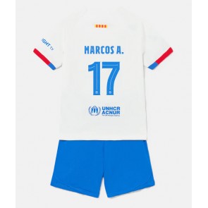 Barcelona Marcos Alonso #17 Udebanesæt Børn 2023-24 Kort ærmer (+ korte bukser)